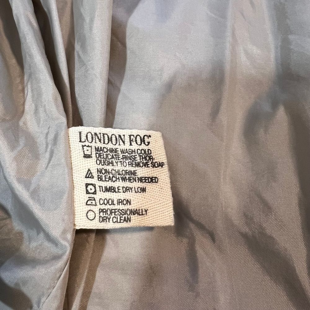 London Fog Hooded Anorak Jacket Womens 2X Beige Stone Zip Utility Parka Coat - Picture 7 of 9